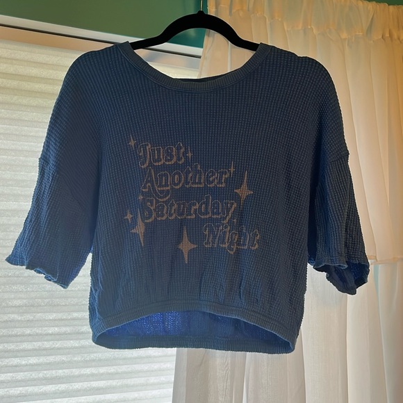 Offline Aerie Blue Baggy T-Shirt - Picture 1 of 6